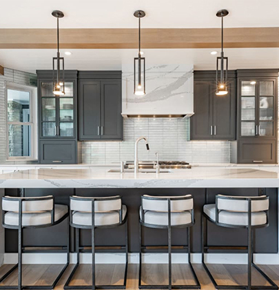 modern farmhouse kitchen marble